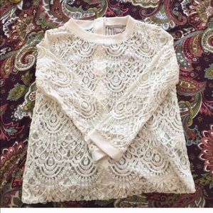 Banana Republic Lace long sleeve shirt
